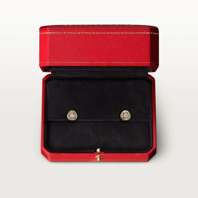 Boucles d&rsquo;oreilles Trinity, 2 diamants