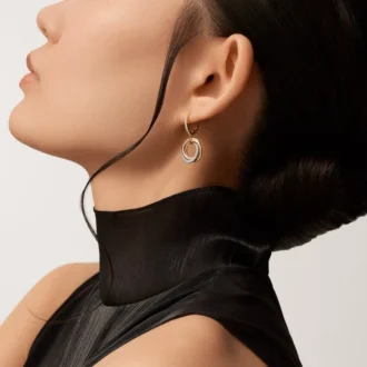 Boucles d&rsquo;oreilles Trinity, demi-sertissage
