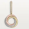 Boucles d&rsquo;oreilles Trinity, demi-sertissage