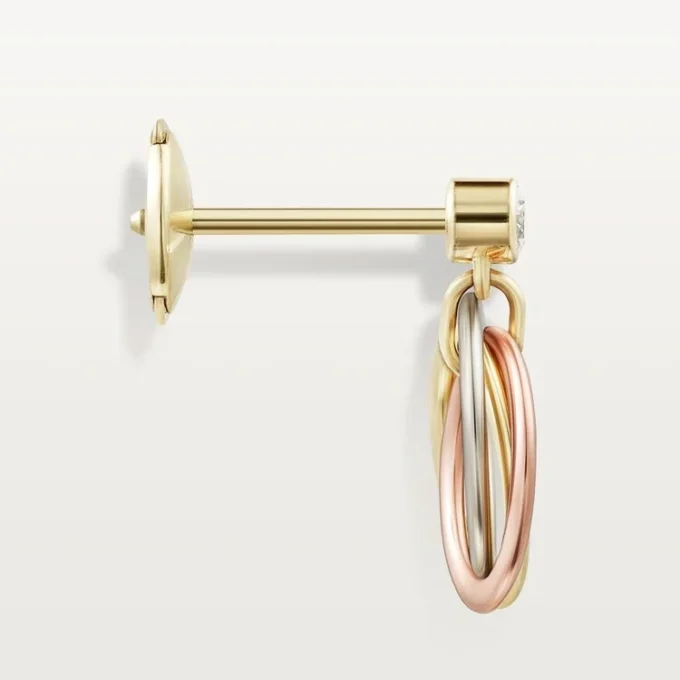 Boucles d&rsquo;oreilles Trinity, diamants taille brillant