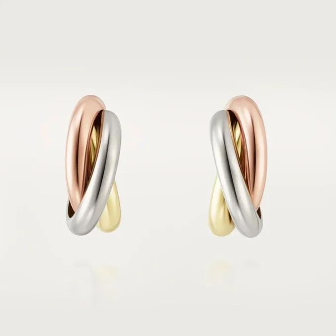 Boucles d&rsquo;oreilles Trinity en or tricolore | Cartier US