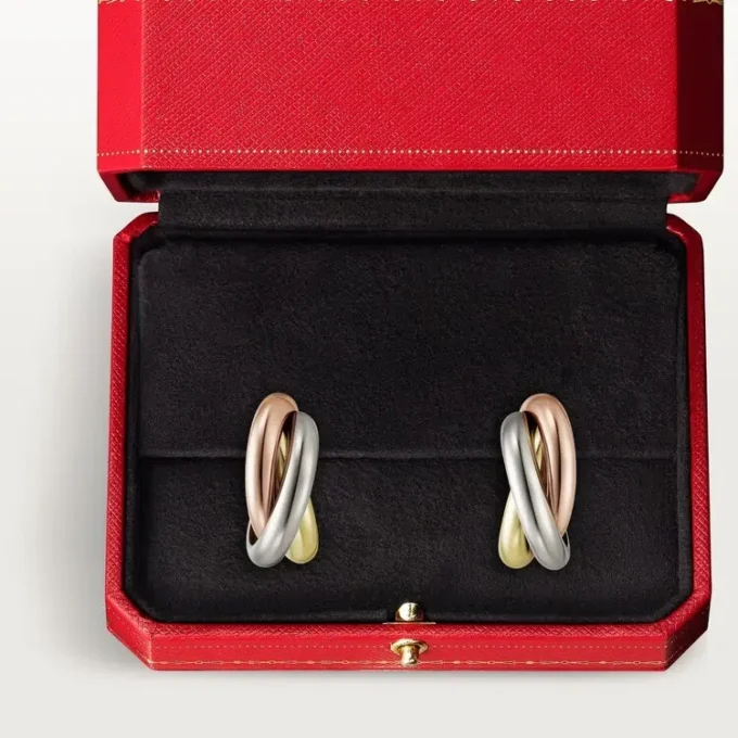Boucles d&rsquo;oreilles Trinity en or tricolore | Cartier US