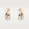 Boucles d’oreilles Trinity, forme coussin