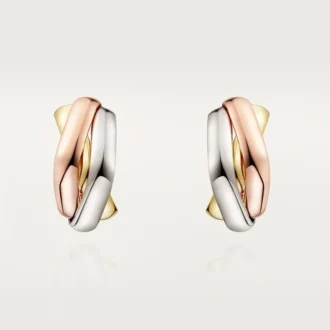 Boucles d’oreilles Trinity, forme coussin