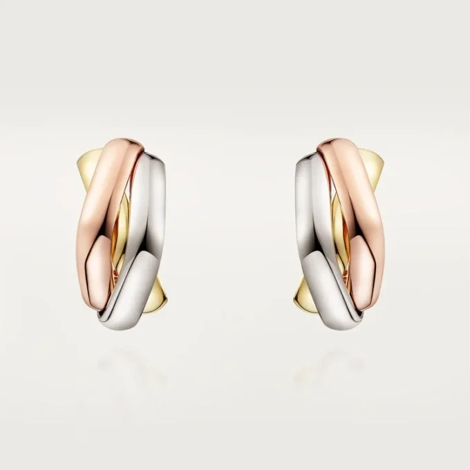 Boucles d’oreilles Trinity, forme coussin