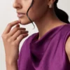 Boucles d’oreilles Trinity, forme coussin