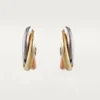Boucles d&rsquo;oreilles Trinity – Or blanc, or jaune, or rose – Cartier