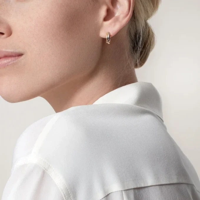 Boucles d&rsquo;oreilles Trinity – Or blanc, or jaune, or rose – Cartier