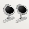 Boutons de manchette Panthere De Cartier – Or blanc rhodié, diamants, émeraudes, onyx – Cartier Boutons de manchette Panthere De Cartier – Or blanc rhodié, diamants, émeraudes, onyx – Cartier