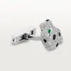 Boutons de manchette Panthere De Cartier – Or blanc rhodié, diamants, émeraudes, onyx – Cartier Boutons de manchette Panthere De Cartier – Or blanc rhodié, diamants, émeraudes, onyx – Cartier