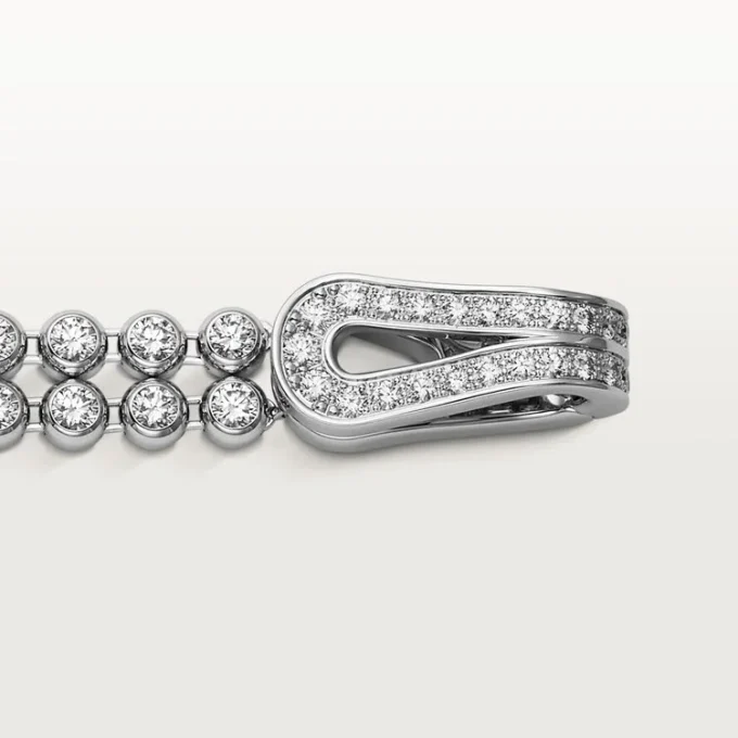 Bracelet Agrafe, diamants taille brillant, pavé