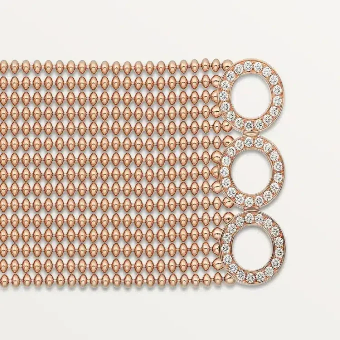 Bracelet Agrafe, modèle moyen, demi-sertissage Bracelet Agrafe, modèle moyen, demi-sertissage