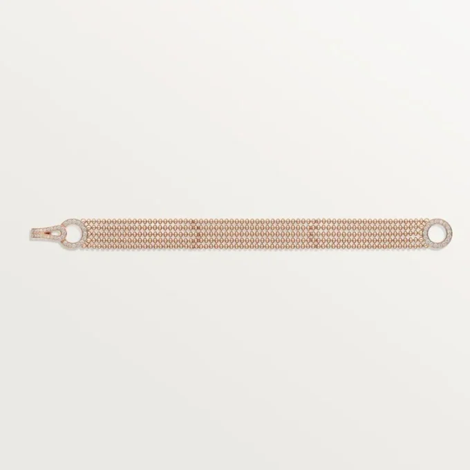 Bracelet Agrafe, petit modèle, demi-sertissage Bracelet Agrafe, petit modèle, demi-sertissage