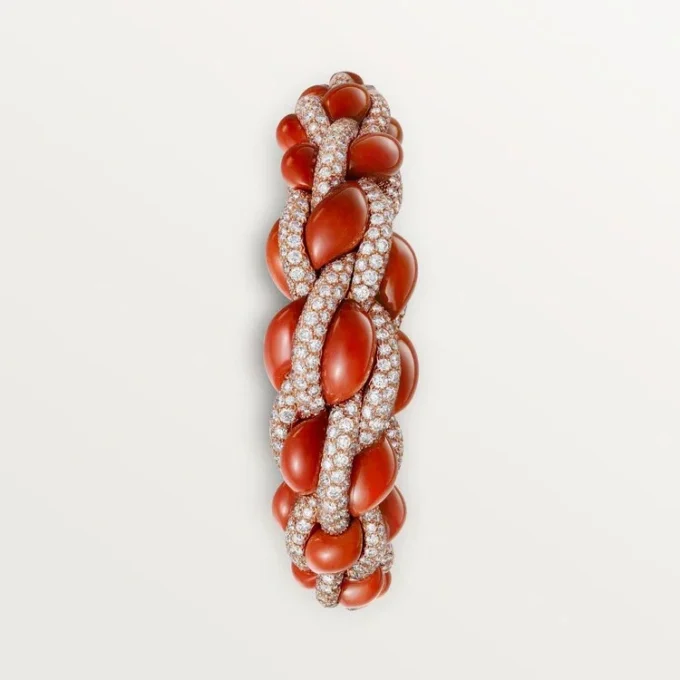 Bracelet Cartier Libre Tressage, corail