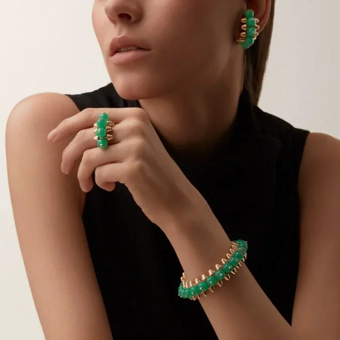 Bracelet Clash de Cartier, chrysoprase, modèle extra-large