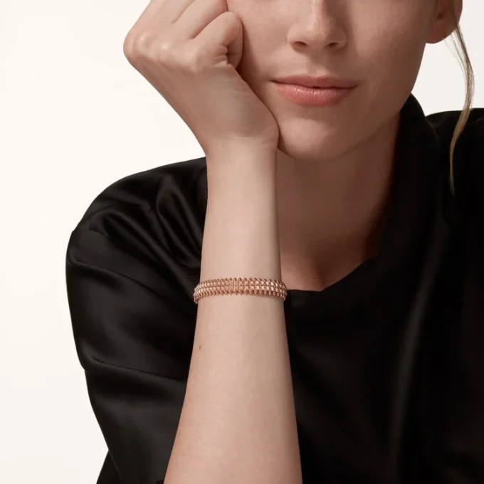 Bracelet Clash de Cartier, souple, double rangée, pavé