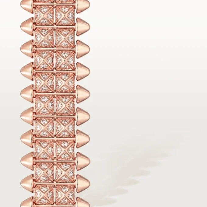 Bracelet Clash de Cartier, souple, double rangée, pavé