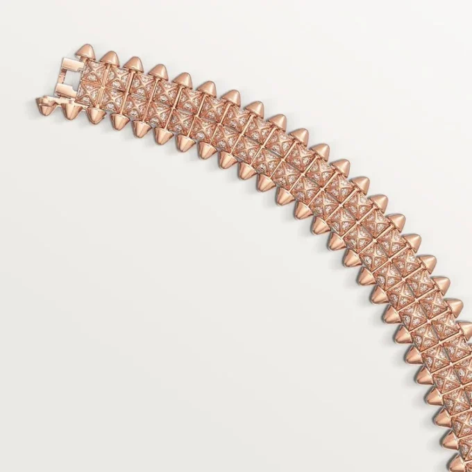 Bracelet Clash de Cartier, souple, double rangée, pavé