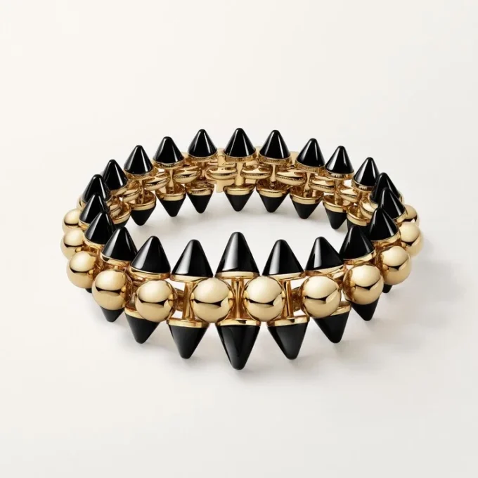 Bracelet Clash de Cartier, souple, modèle extra-large, onyx