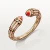 Bracelet Geometrie & Contrastes, corail, pavé
