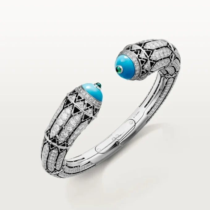 Bracelet Geometrie & Contrastes, turquoise, pavé