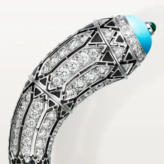 Bracelet Geometrie & Contrastes, turquoise, pavé