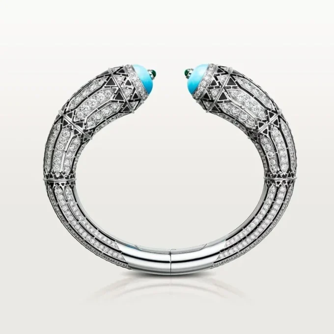 Bracelet Geometrie & Contrastes, turquoise, pavé