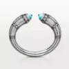Bracelet Geometrie & Contrastes, turquoise, pavé
