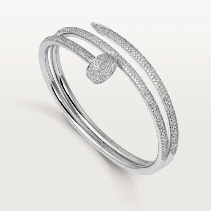 Bracelet Juste Un Clou, double, demi-sertissage