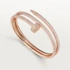 Bracelet Juste Un Clou, double, demi-sertissage
