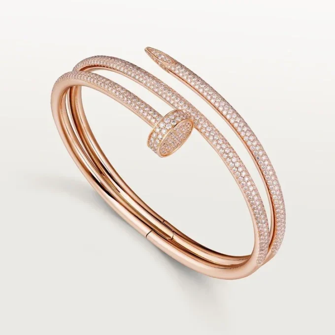 Bracelet Juste Un Clou, double, demi-sertissage