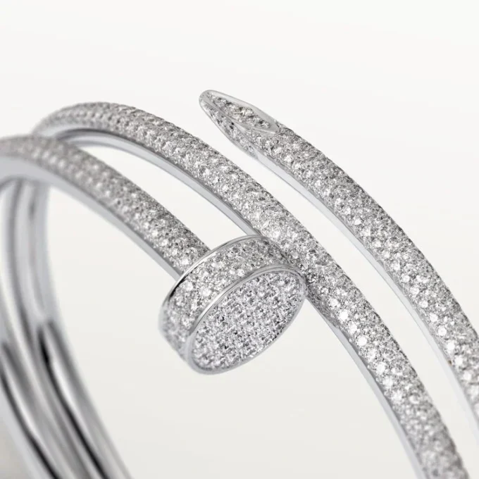 Bracelet Juste Un Clou, double, demi-sertissage