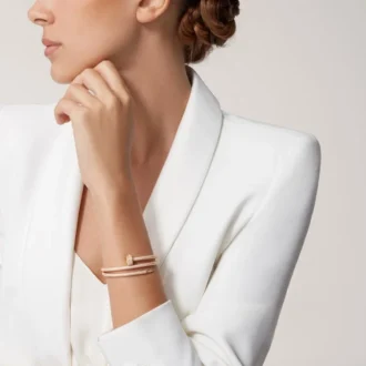 Bracelet Juste Un Clou, double, demi-sertissage
