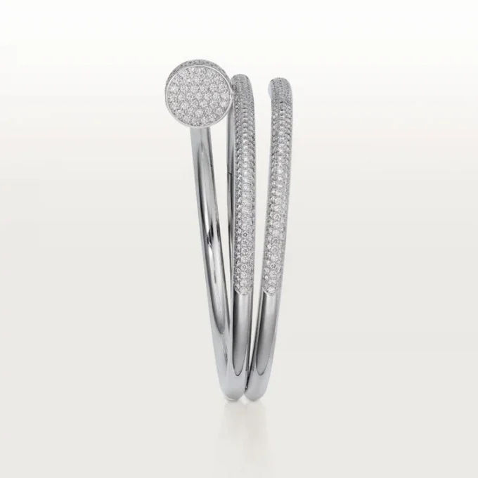 Bracelet Juste Un Clou, double, demi-sertissage