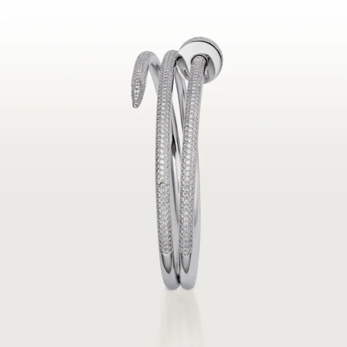 Bracelet Juste Un Clou, double, demi-sertissage