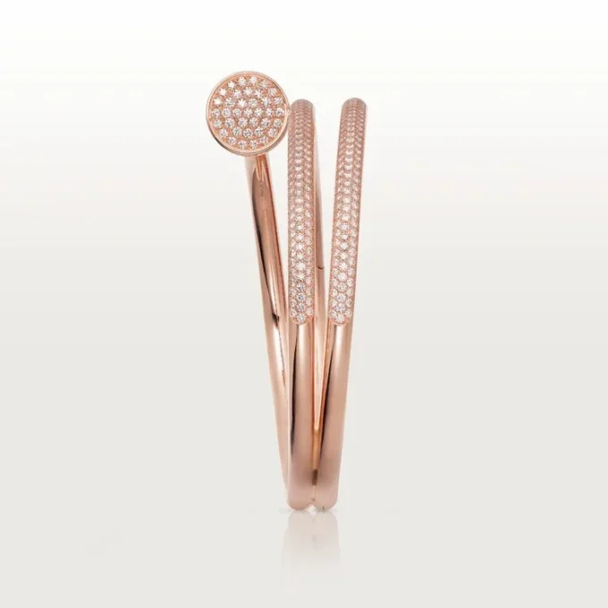 Bracelet Juste Un Clou, double, demi-sertissage