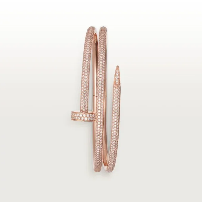Bracelet Juste Un Clou, double, demi-sertissage