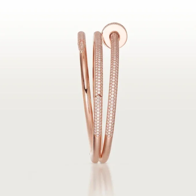 Bracelet Juste Un Clou, double, demi-sertissage