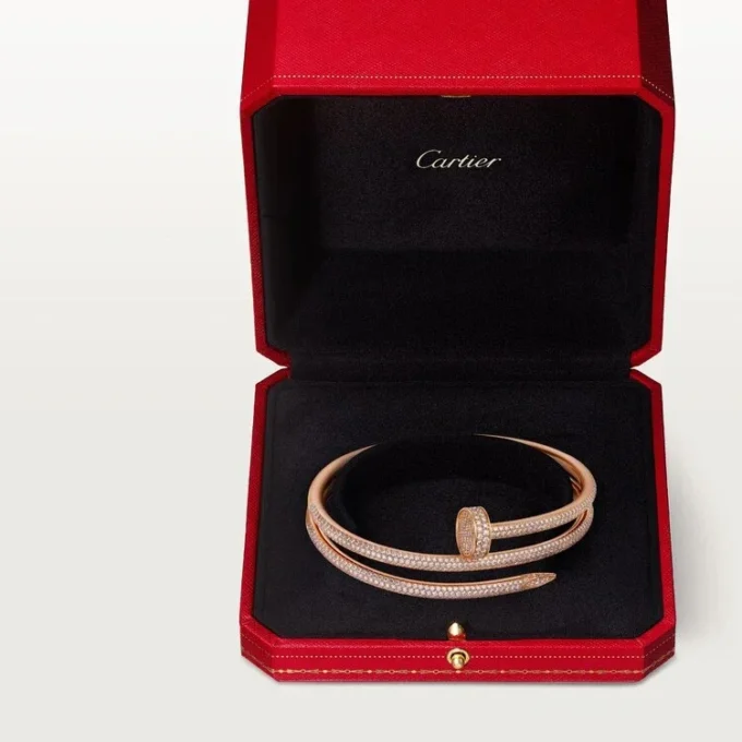 Bracelet Juste Un Clou, double, demi-sertissage