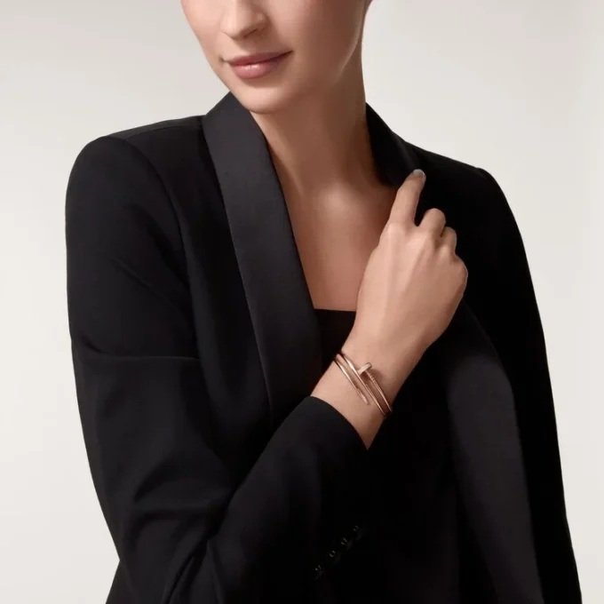 Bracelet Juste Un Clou, double, diamants