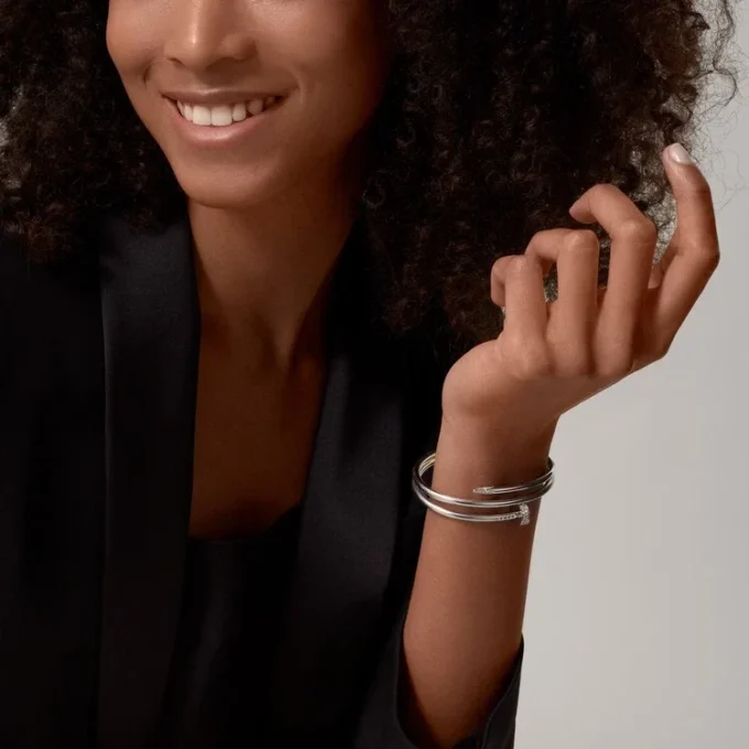 Bracelet Juste Un Clou, double, diamants