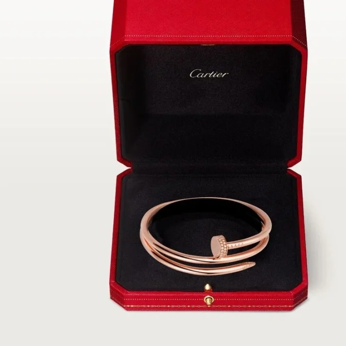 Bracelet Juste Un Clou, double, diamants