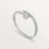 Bracelet Juste Un Clou, grand modèle, demi-sertissage