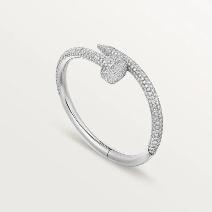 Bracelet Juste Un Clou, grand modèle, demi-sertissage