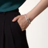 Bracelet Juste Un Clou, grand modèle, demi-sertissage