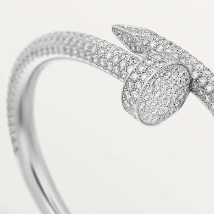 Bracelet Juste Un Clou, grand modèle, demi-sertissage