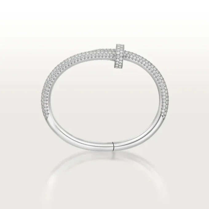Bracelet Juste Un Clou, grand modèle, demi-sertissage