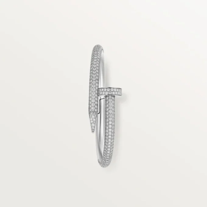 Bracelet Juste Un Clou, grand modèle, demi-sertissage