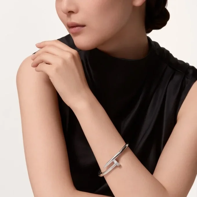 Bracelet Juste Un Clou, grand modèle, diamants