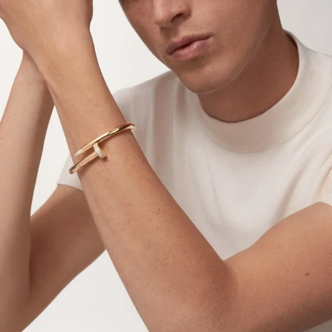 Bracelet Juste Un Clou, grand modèle, diamants
